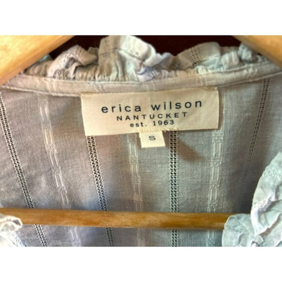 Erica Wilson Nantucket Women's Ruffled Elbow Sleeve Blouse Size Small Bohemian - Picture 4 of 7